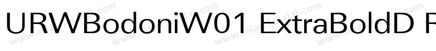 URWBodoniW01 ExtraBoldD Regular字体转换